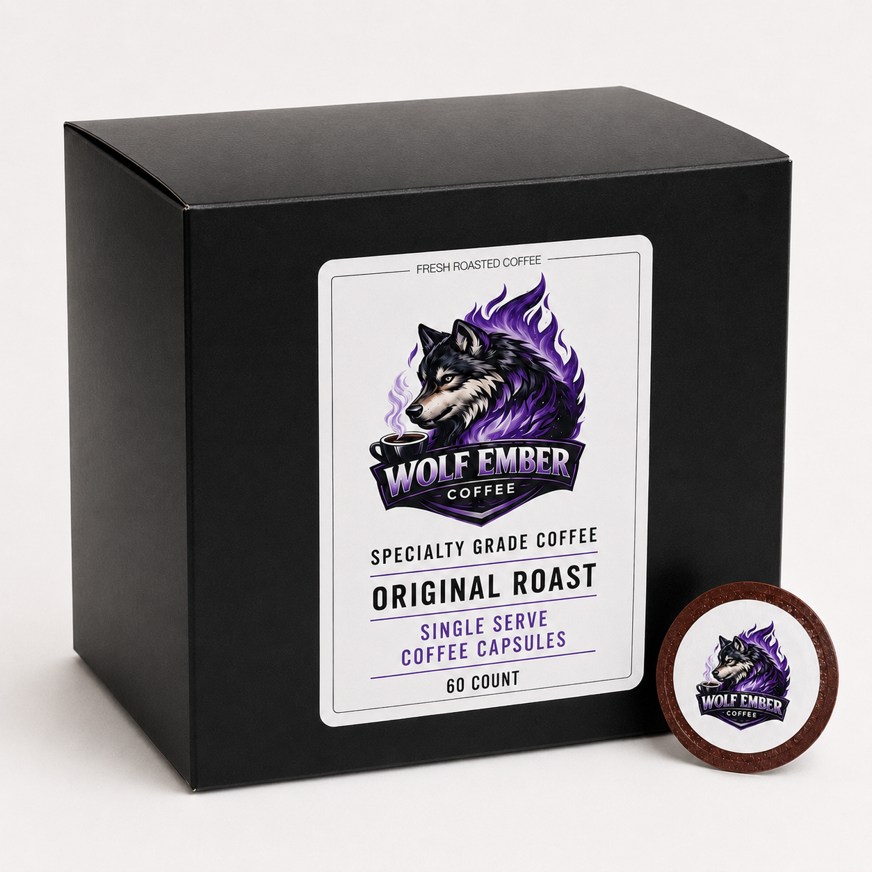 Wolf Ember Coffee Original Roast coffee pods, 60 pack