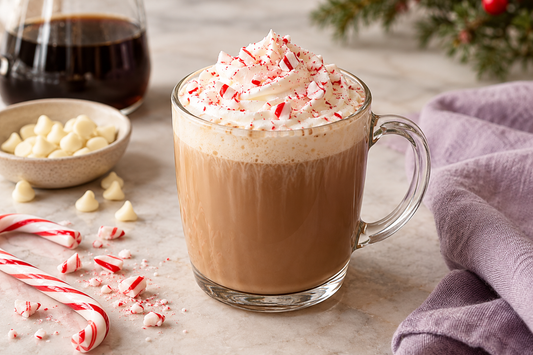 Candy Cane White Mocha prepared according to the Wolf Ember recipe