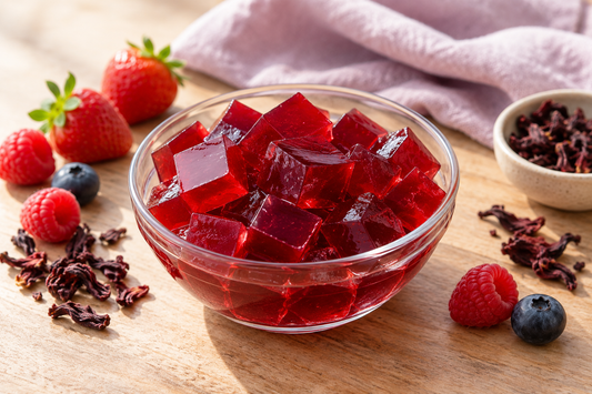 Hibiscus Berry Jelly Cubes prepared according to the Wolf Ember recipe