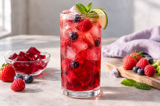 Hibiscus Berry Jelly Sparkler prepared according to the Wolf Ember recipe