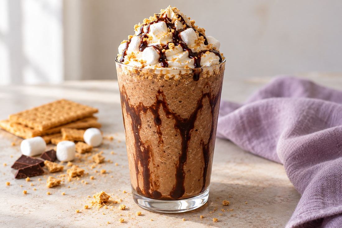 S’mores Coffee Frappe prepared according to the Wolf Ember recipe