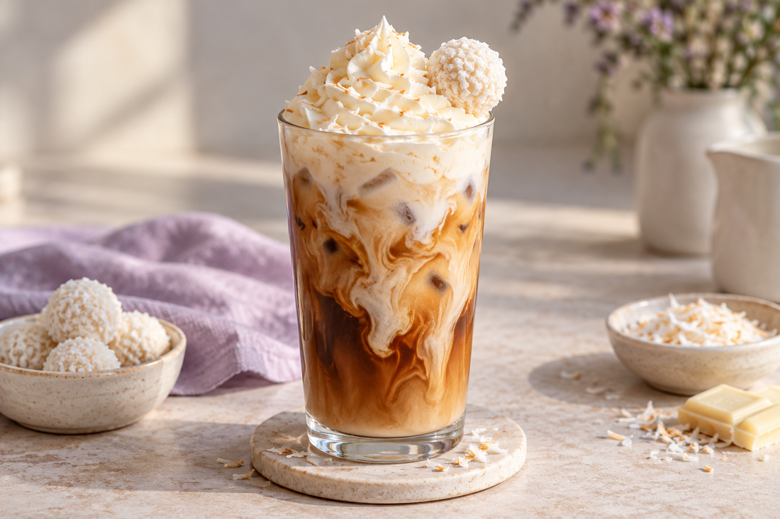 Wolf Ember Raffaello Coconut White Mocha prepared according to the Wolf Ember recipe