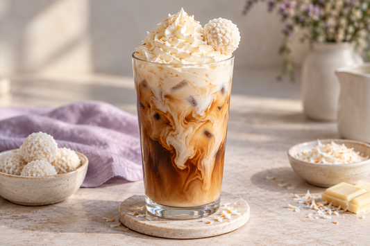 Wolf Ember Raffaello Coconut White Mocha prepared according to the Wolf Ember recipe